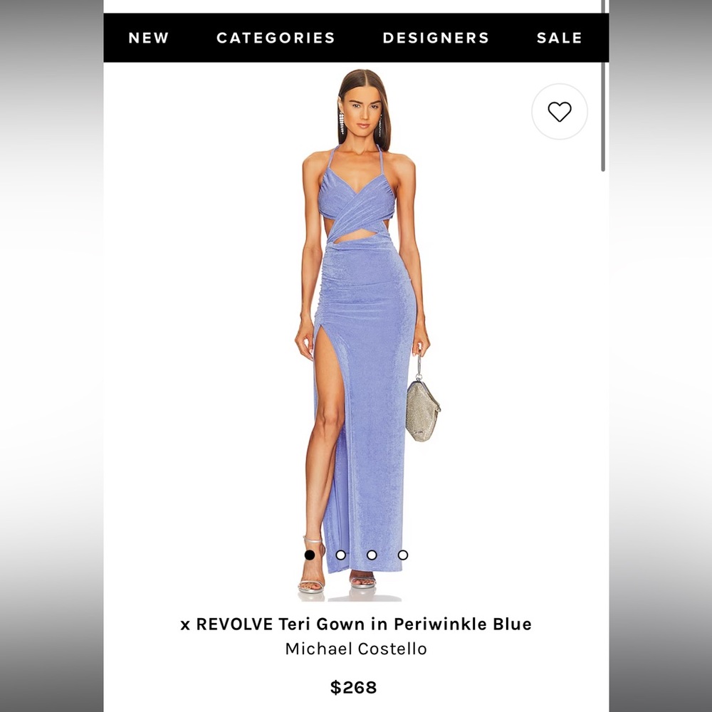 COPY - COPY - Michael Costello Periwinkle Gown from Revolve. Only worn once. Si…